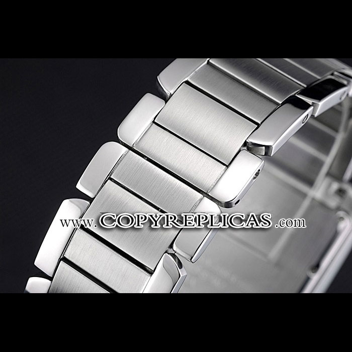 Cartier Tank MC Black Dial Stainless Steel Case And Bracelet CTR6129 - Photo-3