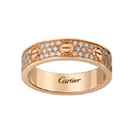 Cartier Love wedding band diamond paved B4085800