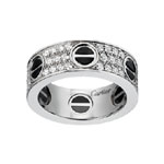 Cartier Love ring diamond paved ceramic B4207600