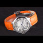 Cartier Ballon Bleu Silver Bezel with White Dial and Orange Leather Band CTR5875 - thumb-2