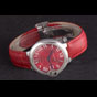 Cartier Ballon Bleu Silver Bezel with Red Dial and Red Leather Band CTR5888 - thumb-2