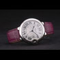 Cartier Ballon Bleu 42mm White Dial Stainless Steel Case Purple Leather Bracelet CTR5894 - thumb-2