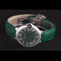 Cartier Ballon Bleu Silver Bezel with Green Dial and Green Leather Band CTR5899 - thumb-2