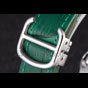 Cartier Ballon Bleu Silver Bezel with Green Dial and Green Leather Band CTR5899 - thumb-3
