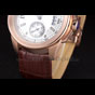 Cartier Calibre White Dial Gold Case Brown Leather Bracelet CTR5925 - thumb-4