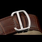 Cartier Calibre White Dial Diamonds Two Tone Case Brown Leather Bracelet CTR5929 - thumb-3