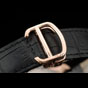 Cartier Calibre Black Dial Gold Case Black Leather Bracelet CTR5931 - thumb-3