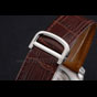 Cartier Calibre Tourbillon White Dial Stainless Steel Case Brown Leather Strap CTR5933 - thumb-3