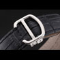 Cartier Calibre De Cartier Small Seconds Black And White Dial Stainless Steel Case Black Leather Strap CTR5934 - thumb-3