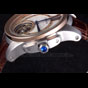 Cartier Calibre Flying Tourbillon White Dial Two Tone Case Brown Leather Bracelet CTR5937 - thumb-3