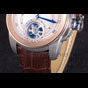 Cartier Calibre Flying Tourbillon White Dial Two Tone Case Brown Leather Bracelet CTR5937 - thumb-4
