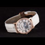 Cartier Moonphase Rose Gold Watch with White Leather Band ct254 CTR5942 - thumb-2