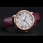 Cartier Ronde Louis Cartier White Dial Gold Case Purple Leather Strap CTR5955 - thumb-2