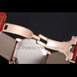 Cartier Ronde Louis Cartier White Dial Gold Case Red Leather Strap CTR5957 - thumb-4