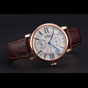 Cartier Ronde Second Time Zone White Dial Gold Case Brown Leather Strap CTR5961 - thumb-2
