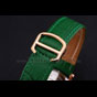 Cartier Ronde Second Time Zone White Dial Gold Case With Diamonds Green Leather Strap CTR5965 - thumb-3