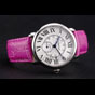 Cartier Ronde Louis Cartier White Dial Stainless Steel Case Fuchsia Leather Strap CTR5970 - thumb-2