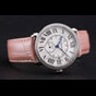 Cartier Ronde Louis Cartier White Dial Stainless Steel Diamond Bezel Pink Leather Strap CTR5973 - thumb-2