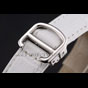 Cartier Ronde White Dial Stainless Steel Case White Leather Strap CTR5975 - thumb-3