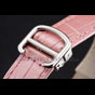 Cartier Ronde White Dial Diamond Bezel Stainless Steel Case Pink Leather Strap CTR5980 - thumb-3