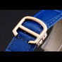 Cartier Ronde White Dial Diamond Bezel Rose Gold Case Blue Leather Strap CTR5982 - thumb-3