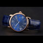 Cartier Ronde Solo Blue Dial Diamond Hour Marks Rose Gold Case Blue Leather Strap CTR5986 - thumb-2