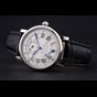 Cartier Rotonde White Dial Stainless Steel Case Black Leather Strap CTR6002 - thumb-2
