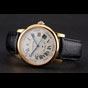 Swiss Cartier Rotonde Annual Calendar White Dial Gold Case Black Leather Strap CTR6003 - thumb-2