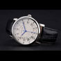 Cartier Rotonde Date White Dial Stainless Steel Case Black Leather Strap CTR6010 - thumb-2