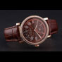Cartier Rotonde Brown Dial Gold Case With Jewels Brown Leather Strap CTR6033 - thumb-2
