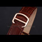 Cartier Rotonde Brown Dial Gold Case With Jewels Brown Leather Strap CTR6033 - thumb-3