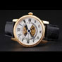 Swiss Cartier Rotonde Small Complication White Dial Gold Diamond Case Black Strap CTR6037 - thumb-2