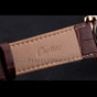 Cartier Rotonde Date White Dial Rose Gold Case Brown Leather Strap CTR6039 - thumb-4
