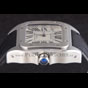 Swiss Cartier Santos Stainless Steel Bezel with Black Leather Strap CTR6049 - thumb-3