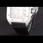 Swiss Cartier Santos Stainless Steel Bezel with Black Leather Strap CTR6049 - thumb-4