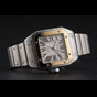 Swiss Cartier Santos De Cartier Galbee Yellow Gold and Steel Case Steel Bracelet CTR6054 - thumb-2