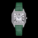 Cartier Santos 100 Diamond Silver Bezel CTR6068