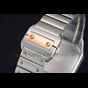 Swiss Cartier Santos White Dial Gold Bezel Steel Case And Bracelet CTR6081 - thumb-3