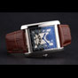 Cartier Tank Black And White Dial Stainless Steel Case Brown Leather Strap CTR6083 - thumb-2