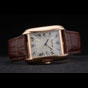 Cartier Tank Anglaise 36mm White Dial Gold Case Brown Leather Bracelet CTR6091 - thumb-2