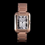 Cartier Tank Anglaise 36mm White Dial Rose Gold Case And Bracelet CTR6095