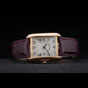 Cartier Tank Anglaise 30mm White Dial Gold Case Purple Leather Bracelet CTR6096 - thumb-2