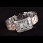 Cartier Tank Anglaise 36mm Silver Dial Diamonds Steel Case Two Tone Bracelet CTR6097 - thumb-2