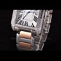 Cartier Tank Anglaise 36mm Silver Dial Diamonds Steel Case Two Tone Bracelet CTR6097 - thumb-3