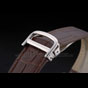 Cartier Tank Anglaise 36mm White Dial Stainless Steel Case Brown Leather Bracelet CTR6102 - thumb-3
