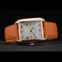 Cartier Tank Anglaise 36mm White Dial Gold Case Orange Leather Bracelet CTR6105 - thumb-2