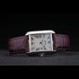 Cartier Tank Anglaise 30mm White Dial Stainless Steel Case Purple Leather Bracelet CTR6108 - thumb-2