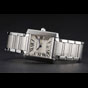 Swiss Cartier Tank Francaise Steel Case White Dial Roman Numerals Stainless Steel CTR6113 - thumb-2