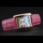 Cartier Tank MC Gold Case White Dial Pink Leather Strap CTR6120 - thumb-2