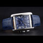 Cartier Tank MC Blue Dial Stainless Steel Case Blue Leather Bracelet CTR6125 - thumb-2